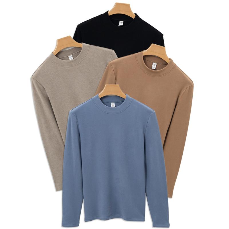 Tシャツ メンズ 秋冬 あったか インナー 長袖 アクリル トップス(4.0)