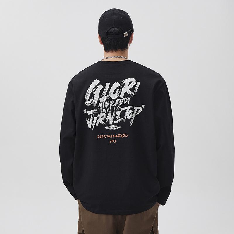 Tシャツ メンズ 男性用 長袖 トップス 春秋物 ゆったり 体型カバー アメカジ カジュアル・スタイル: 日式复古・主な素材: 綿・柄: 条纹・対象: 青少年・対象シーズン: 夏季・誤差: 1-3cm・適用シーン: カジュアル・カラー: ブラック・サイズ: M, L, XL, 2XL, 3XL, 4XL・重さ: 180-250g・対象年齢: 成人・対象性別: 男・製品カテゴリ: Tシャツ