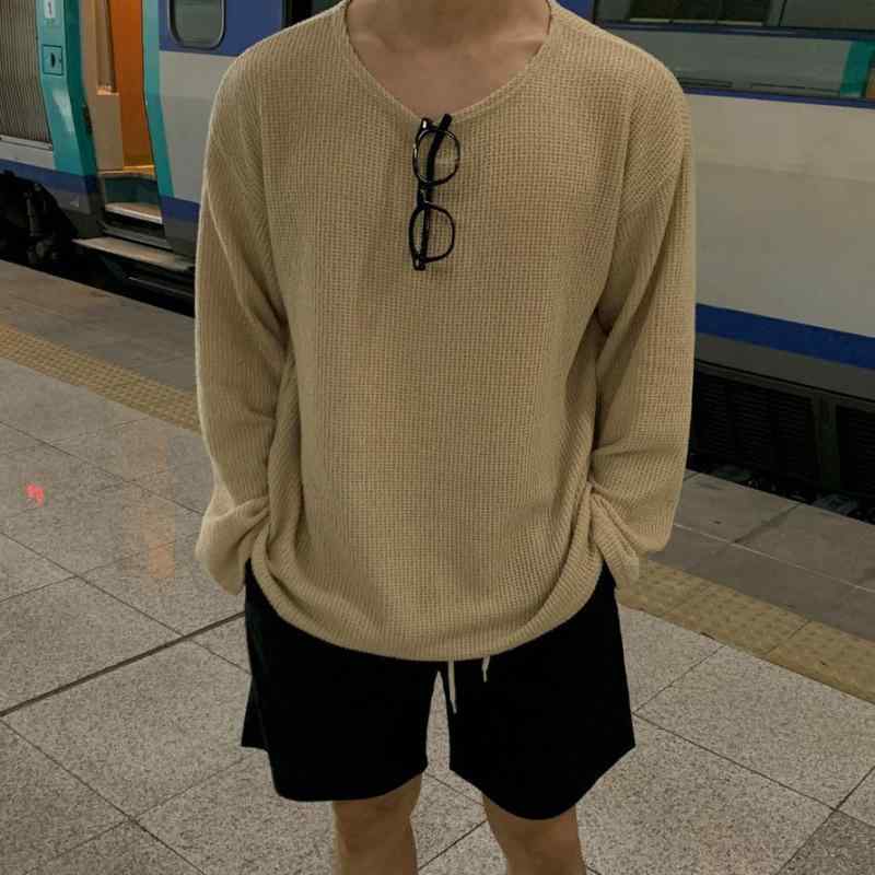 Tシャツ メンズ 男性用 長袖 薄手 無地 接触冷感 紫外線対策 韓国 通勤 普段使い トップス カットソー