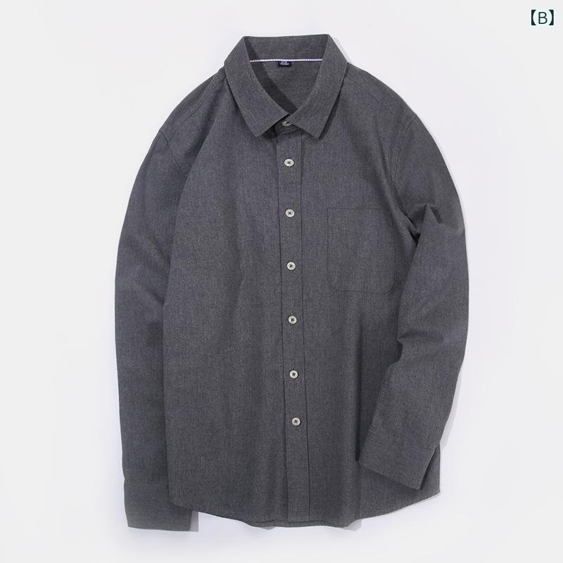 シャツ メンズ 男性用 カジュアル 長袖シャツ トップス 綿 コットン ネルシャツ 起毛 暖かい 秋冬