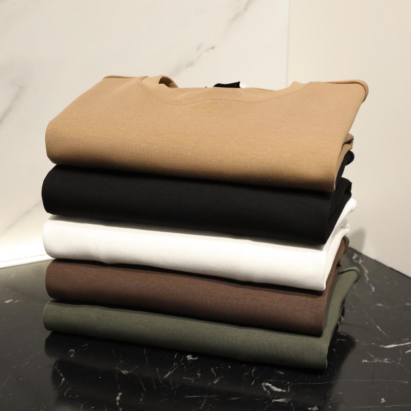 Tシャツ メンズ 男性用 春物 長袖 コットン トップス カットソー インナー 吸湿性 通気性 ホワイト