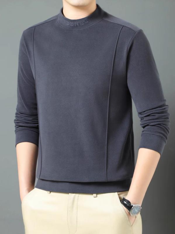 Tシャツ メンズ 男性用 長袖 秋冬 裏起毛 保温 インナー トップス カットソー カジュアル 普段使い