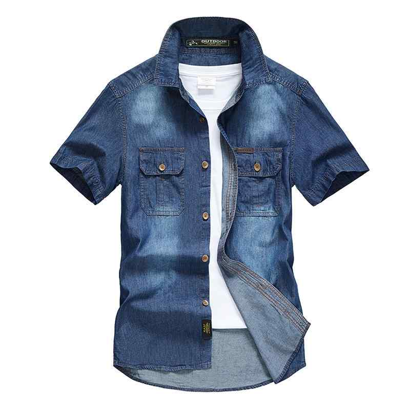 Other - シャツ メンズ 男性用 デニムシャツ 半袖 ワークシャツ サイズ トップス 普段使い