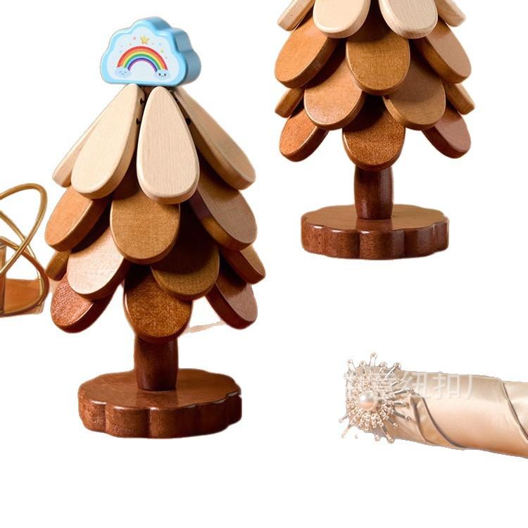 コースター 木製 クリスマスツリー 