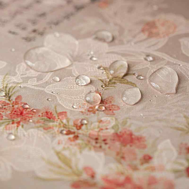 テーブルクロス 茶托 茶席 雲紗織り 干泡マット 滑り止め 海棠柄