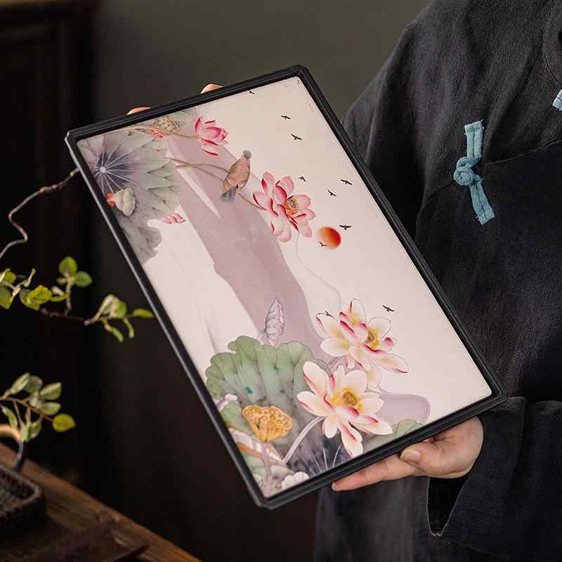 茶托盤 セラミック 茶盤 大判 茶承 急須 ティーポット 断熱パッド 茶道具