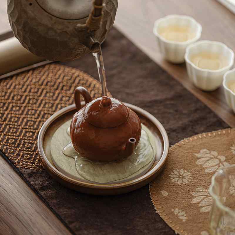 茶托 陶器 吸水 速乾 功夫茶道具 茶具 ティーマット ポット敷き 急須台 断熱 茶盤