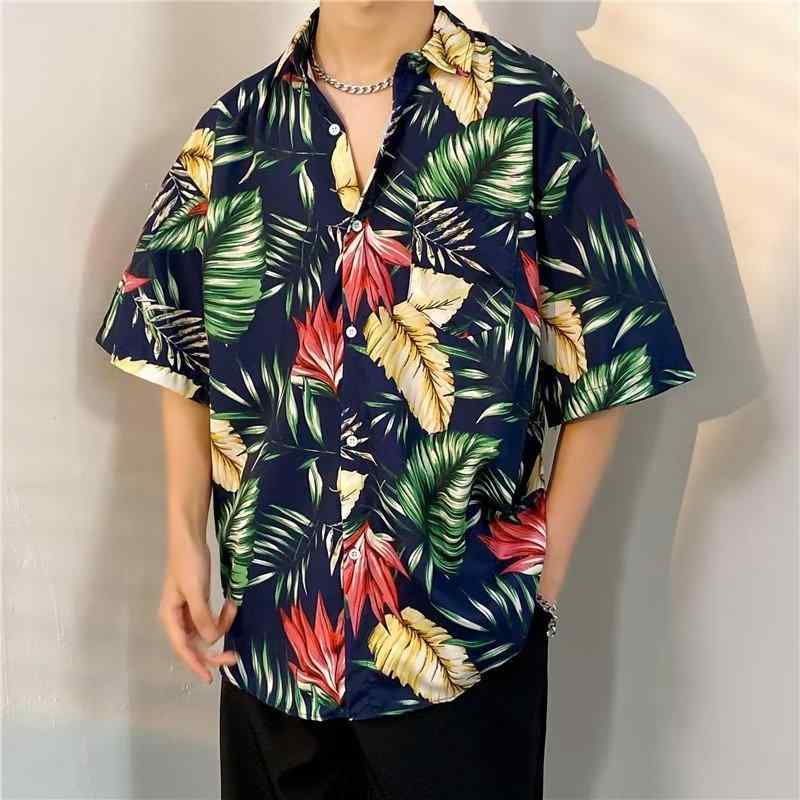 シャツ メンズ 男性用 半袖 和柄 アロハシャツ ビーチ リゾート 海 ゆったり 大きめサイズ カジュアル 普段使い