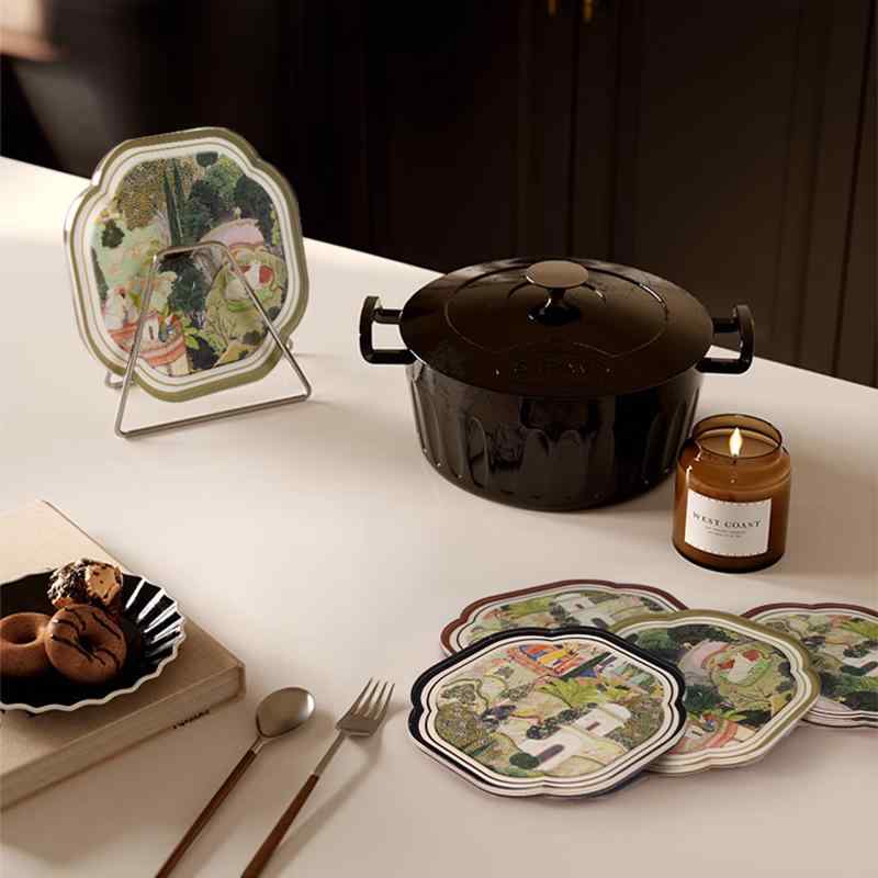 カップ グラスコースター 滑り止め 断熱マット ランチョンマット 鍋敷き キッチン用品 家庭用 食卓 碗置き かわいい アクリル製