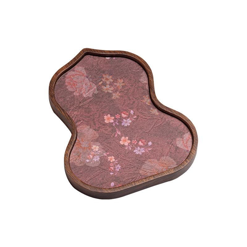 トレイ 胡桃木 無垢材 レトロ 禅意 茶盤 茶托 断熱 防水