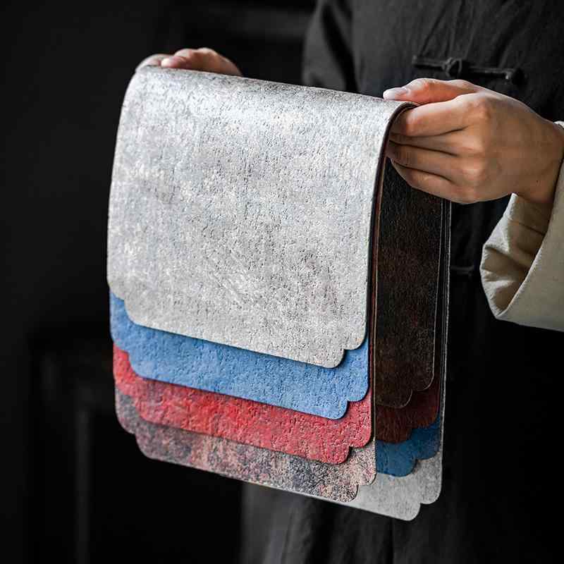 茶托 茶席 茶パッド 断熱パッド コースター 茶道具 ミニ茶盤 ティーマット 和風 防水2