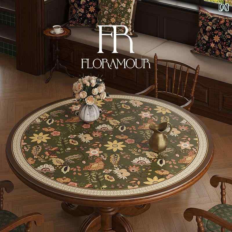 テーブルマット 豪華感 円形 防水 防油 傷防止 お手入れ簡単 茶台 ダイニング 食卓2