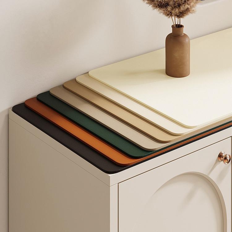 テーブルマット 無地 レザー調 テレビボード用マット 滑り止め 耐摩耗 耐久性 家庭用 シンプル