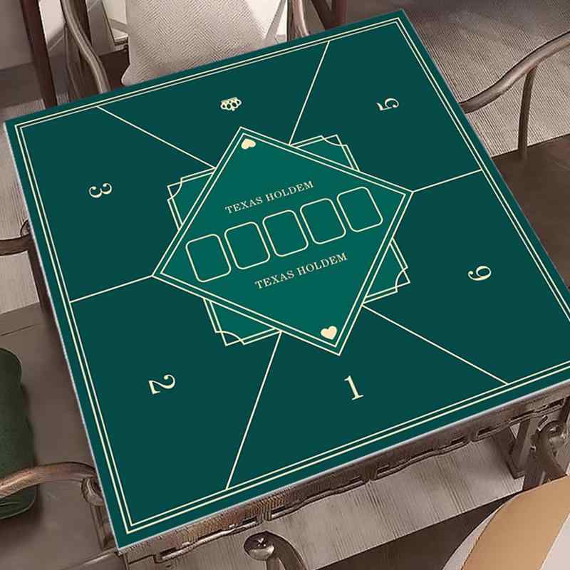 テーブルマット ポーカーテーブルクロス 卓上ゲームマット 棋牌室 水晶绒 正方形 テキサスホールデム
