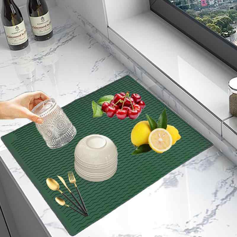 其它 - シリコンマット ペットマット IH調理器 保護マット コンロカバー 食器マット グラスマット 71×50cm 耐熱 排水 大判2