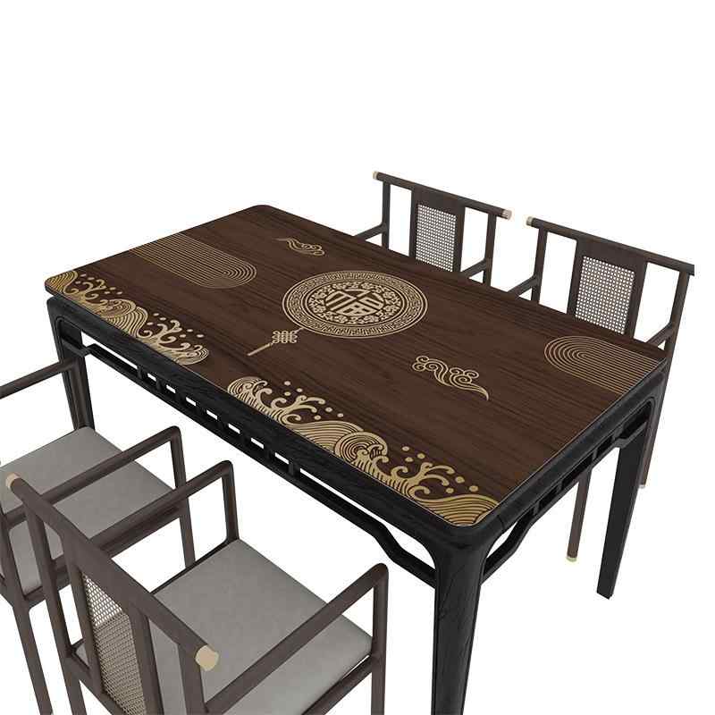 テーブルマット フェイクレザー ウッドグレイン 防油 食卓 茶几 美観 装飾 シンプル 家庭用