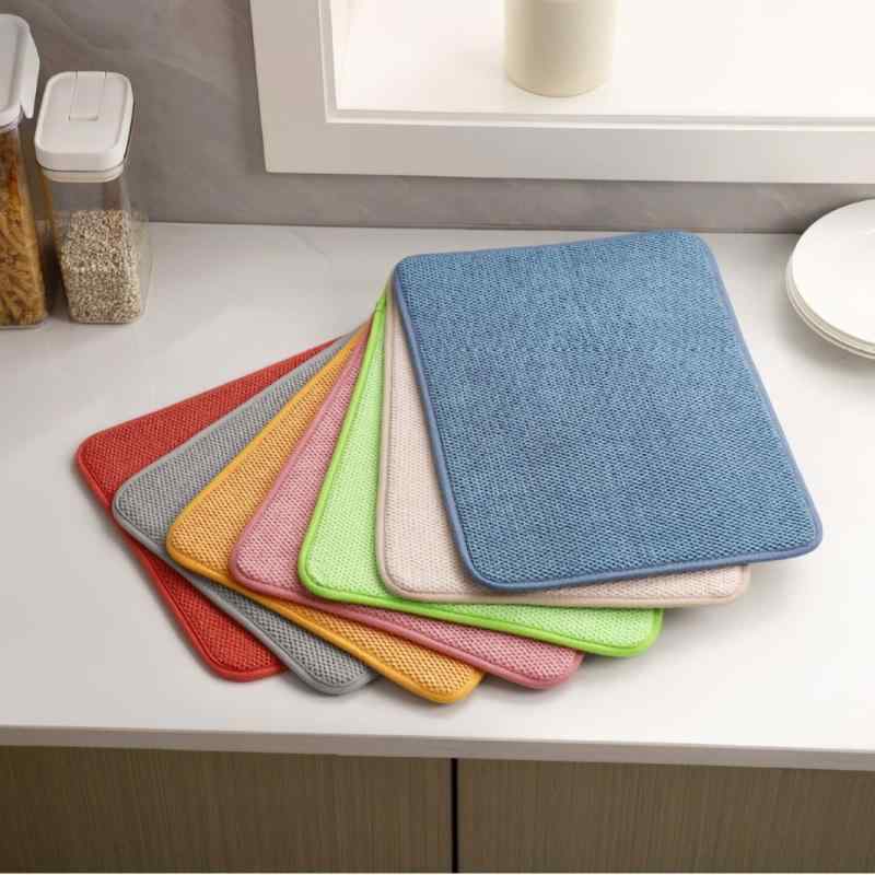 キッチンマット 食器 吸水 速乾 断熱 パッド グラス ボウル 箸 水切り 乾燥 細繊維2