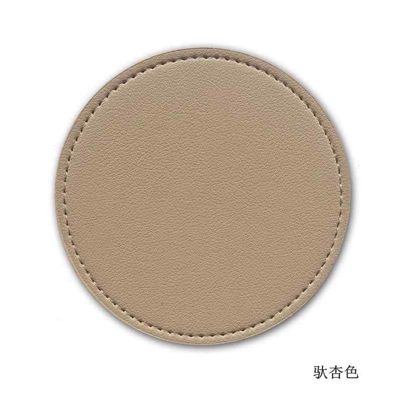 コップ敷き 北欧風 PUレザー グラスマット 断熱 10cm 撥水 滑り止め 丸形 コースター2