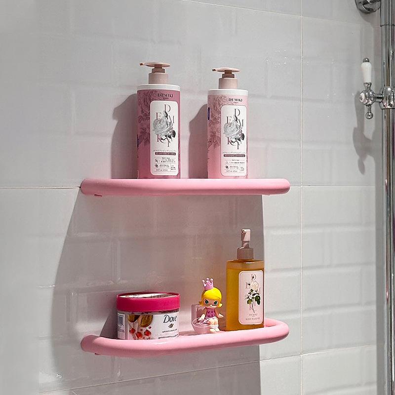 トイレラック 洗面所 浴室 壁掛け 収納棚 スペース活用 ドーパミンカラー