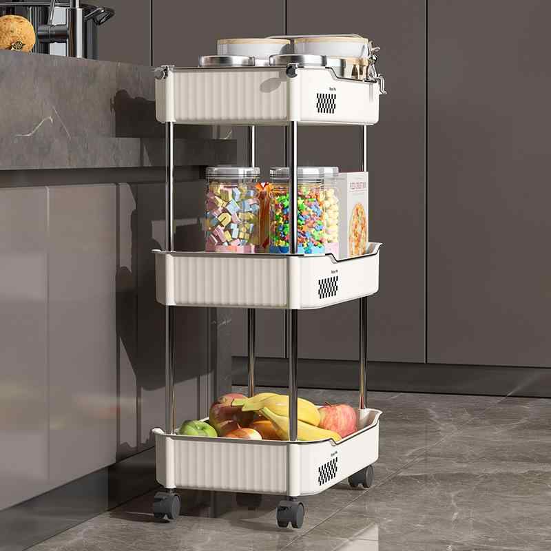 おもちゃ 収納 ラック 子供用 多層 零食 可動 式 小さいサイズ トロリー ベッドルーム リビングルーム ..
