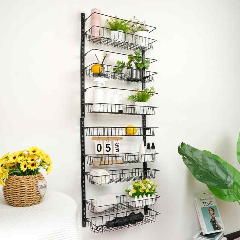 壁掛けラック 浴室 洗面所 壁掛け収納棚 調整可能 水切り 多層ラック