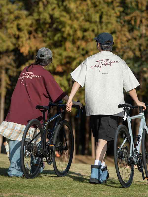 乐天商城 - Tシャツ 男性用 綿 半袖 美式 プリント ロゴ 恋人 リラックス ゆったり トップス カットソー 春夏