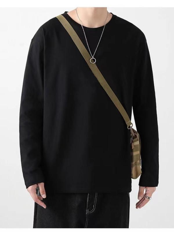 Tシャツ メンズ 長袖 ルーズフィット 春秋 トップス アンダーシャツ 無地 ペアルック ベースレイヤー カジュアル 磨毛