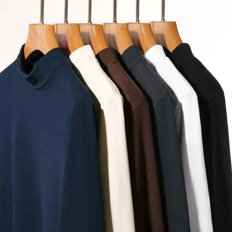 シャツ 男性用 秋冬 起毛 あったか インナー トップス 保温 ストレッチ 半ハイネック Tシャツ カットソー 豪華感 普段使い