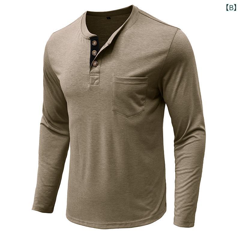 Tシャツ メンズ 男性用 長袖 ヘンリーネック...の紹介画像3