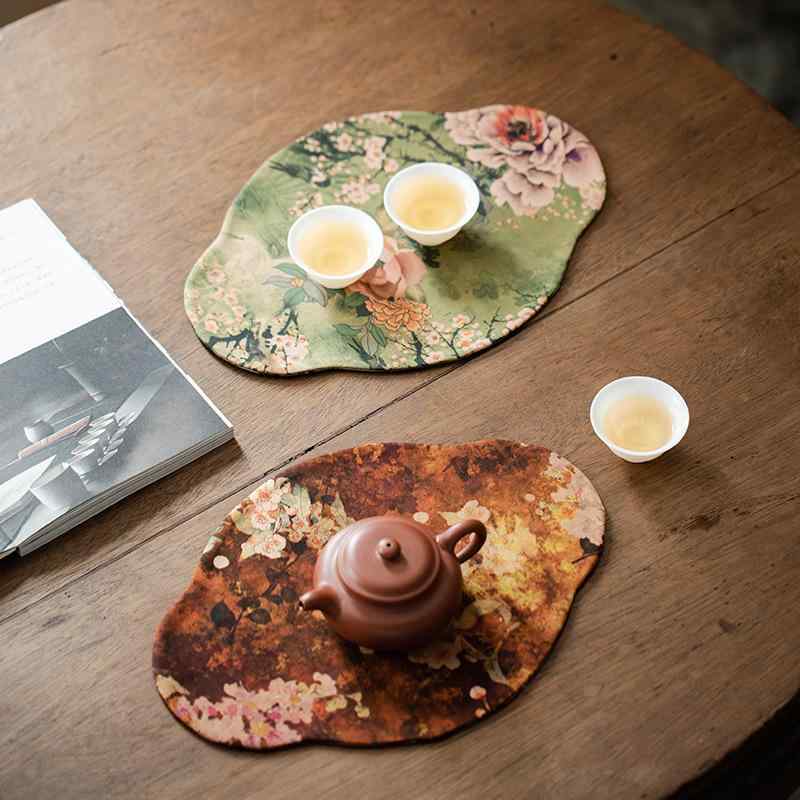 茶托 茶道具 茶席 香雲紗 防水 絶縁 