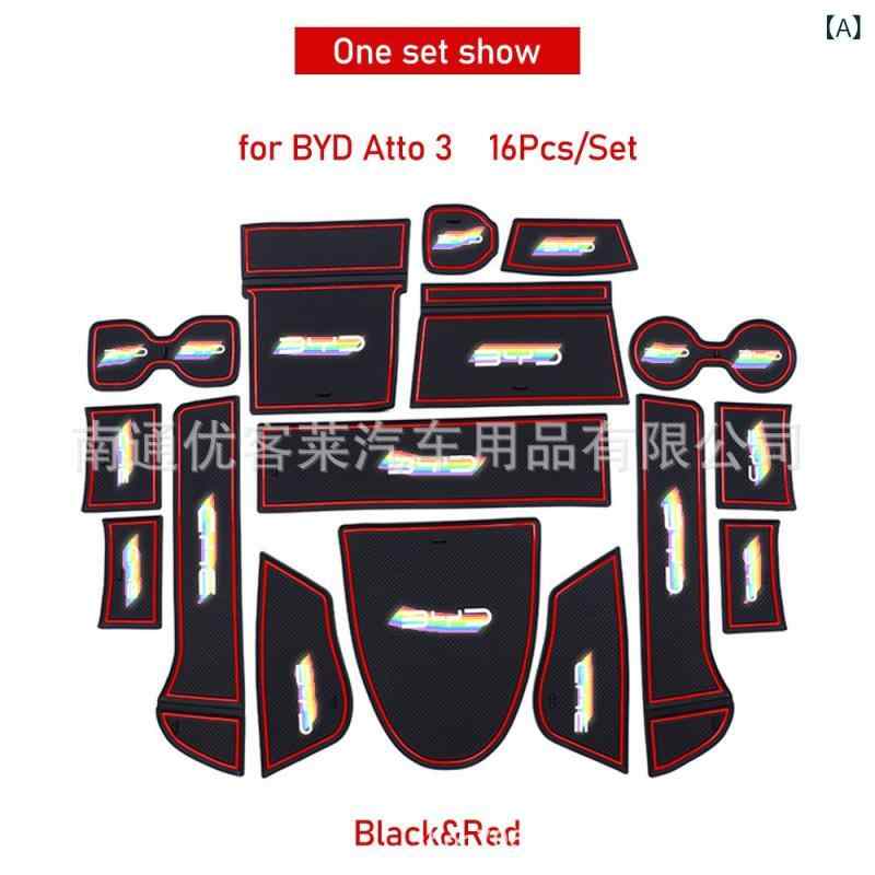 樂天商城 - カップホルダー マット 滑り止めマット ドアポケットマット アクセサリー BYD Atto3 元Plus 内装パーツ