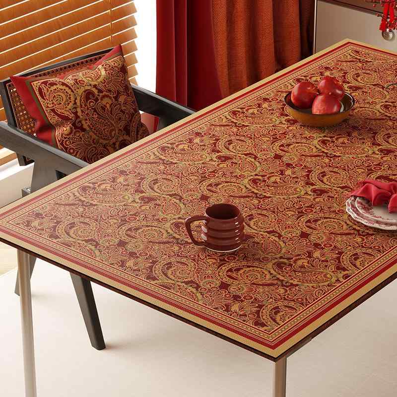 テーブルマット レザー調 レトロ 防水 防汚 滑り止め 家庭用 ダイニング おしゃれ 新年