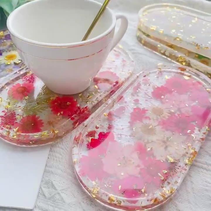 花瓶 薔薇柄 金箔 真花 おしゃれ 断熱 カップ敷き トレイ アメリカン 豪華感2