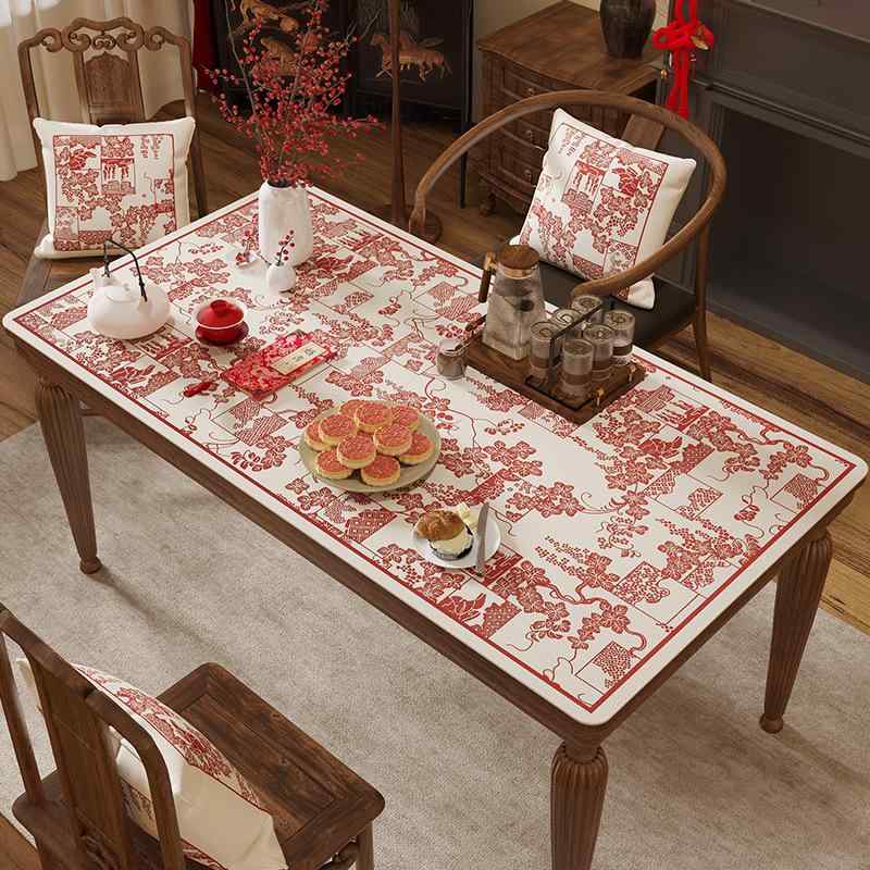 テーブルマット レザー調 防水 防熱 洗える ティーテーブルマット レトロ お祝い 食卓マット デスクマット 滑り止め 豪華感