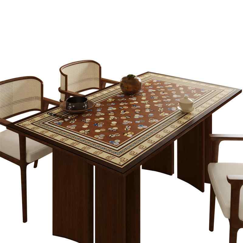 テーブルマット 宮廷風 ティーテーブルマット デスクマット レザー 防水 防油 豪華感 おしゃれ ドレッサー ダイニング 書斎 机 茶室2
