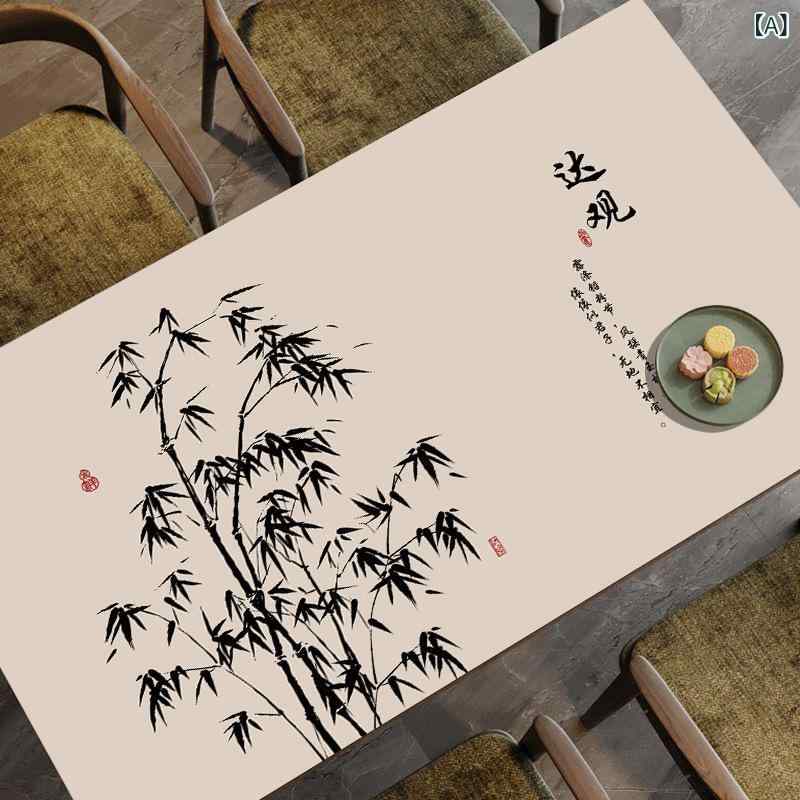 テーブルマット 新中式 撥水 防油 断熱 茶托 茶敷 おしゃれ ティーマット コースター 滑り止め 軽量 傷防止 食卓 卓上