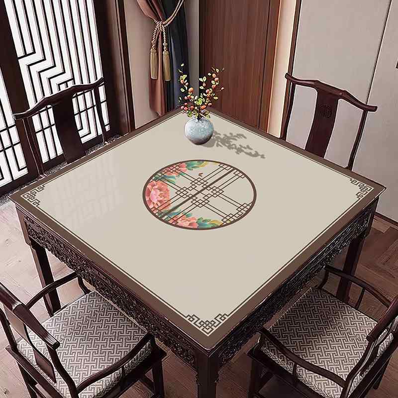 テーブルマット 正方形 防水 防油 洗える 卓上 保護マット 和風 豪華感 テーブルクロス