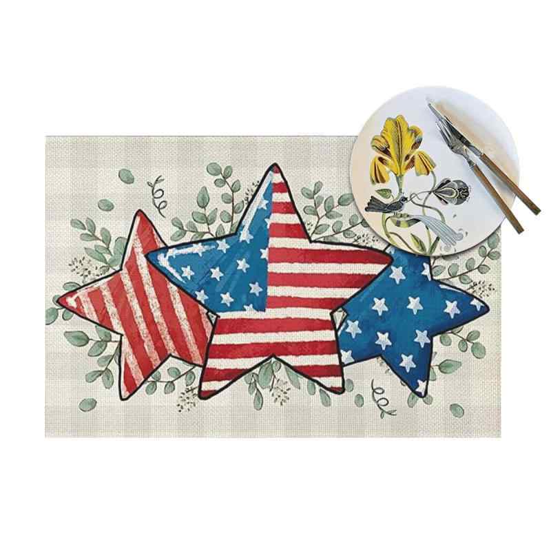 ランチョンマット 独立記念日 お祝い イベント テーブルマット 飾り 耐久性 耐摩耗性2