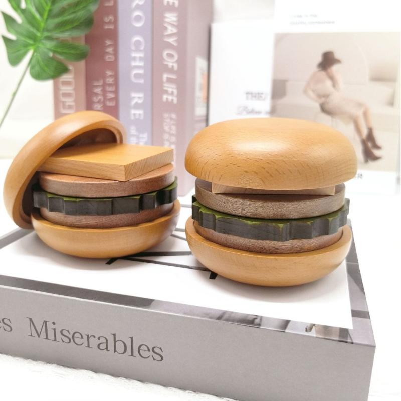 コースター かわいい 木製 磁石付き ハンバーガー 断熱パッド キッチン雑貨 ホームパーティー