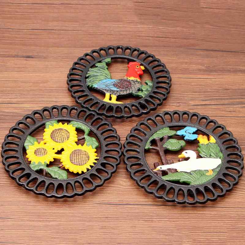 鍋 鋳鉄琺瑯鍋用 鍋敷き 耐熱マット キッチン テーブルマット 断熱マット 食器マット2