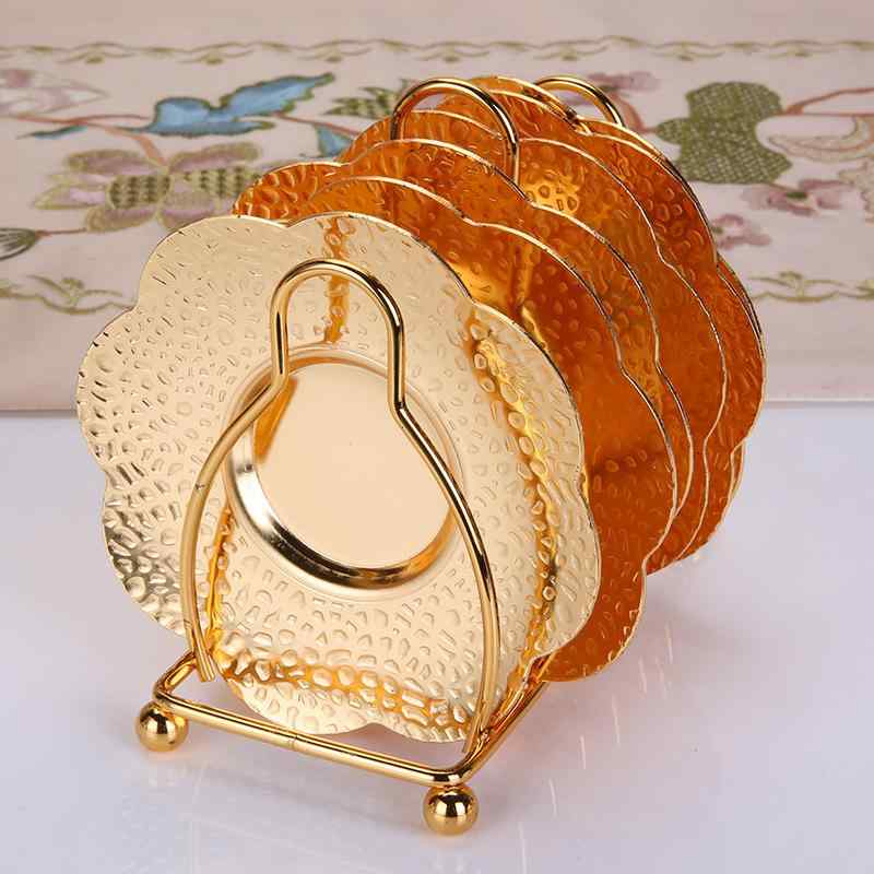 コップ敷き 新型 おしゃれ コーヒー コップ敷き ギフト 鉄製 飾り 断熱 コップ敷き 茶托2