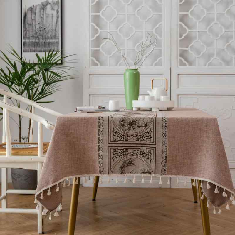 テーブルクロス 中華風 食卓クロス センターテーブルランナー ジャカード テーブルマット 工場