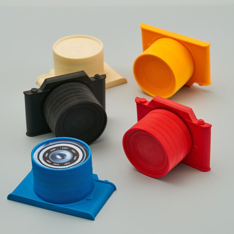 グラス コースター カメラ レンズ型 滑り止め 断熱 プラスチック製 写真愛好家 ギフト2