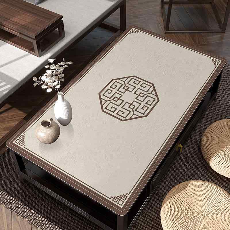 テーブルクロス レザー調 茶托 防水 防油 食卓カバー 無地 オイルクロス ティーテーブルマット 木製茶托マット