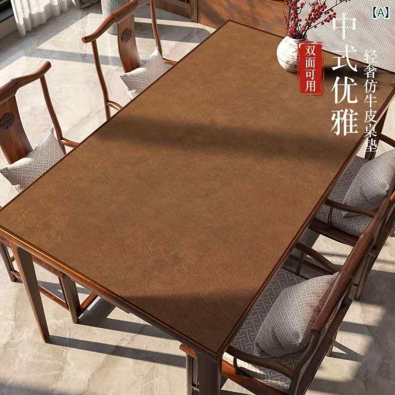 テーブルマット 豪華感 撥水 撥油 レザー デスクマット ダイニングテーブル 保護マット リバーシブル シンプル 無地2