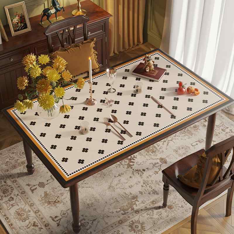 テーブルマット 豪華感 防水 防油 耐熱 PVC レザー デスクマット レトロ アメリカン スタイル