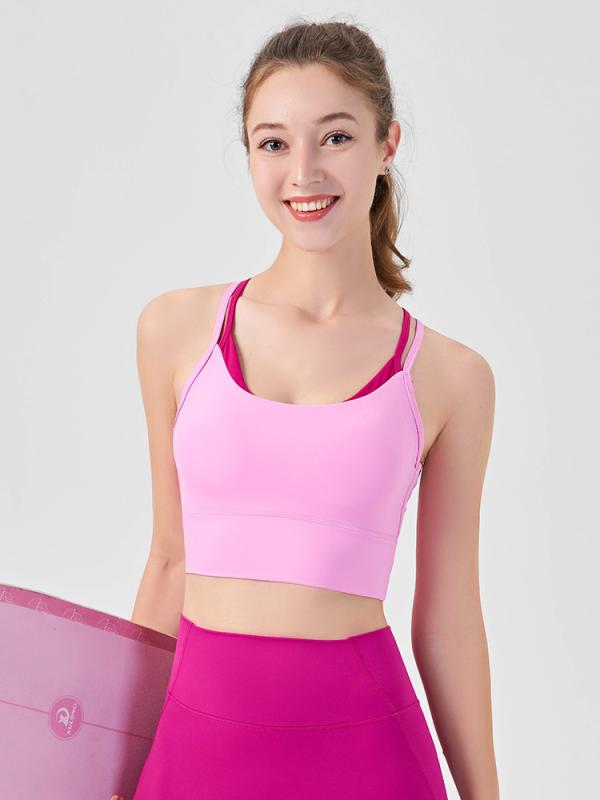 ヨガウェア レディース ヨガ トップス ブラトップ 胸パッド付き スポーツブラ トレーニングウェア インナー 通気性 速乾性