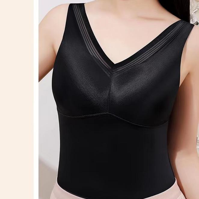 タンクトップ レディース 高弾性 ブレンド カップ付き ブラトップ インナー 接触冷感 伸縮性 通気性 ノンワイヤー 肌着