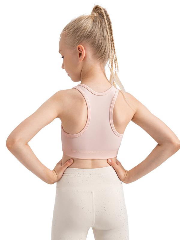 タンクトップ キッズ 子供用 ヨガウェア 胸パッド付き スポーツインナー 伸縮性 通気性