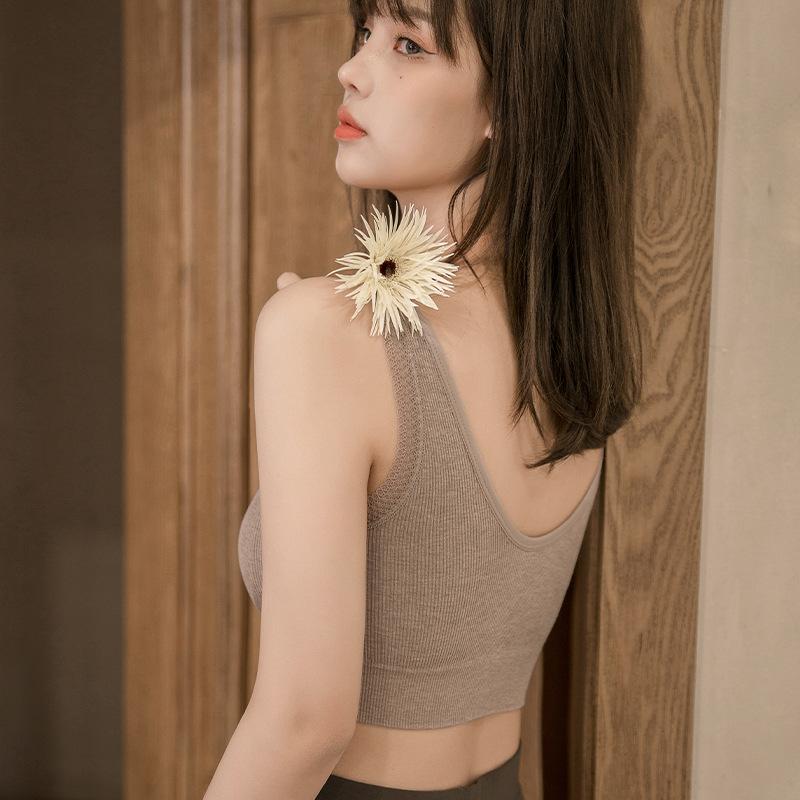 キャミソール レディース 春夏 Vネック ストレッチ コットン チューブトップ ブラトップ Uネック イン..